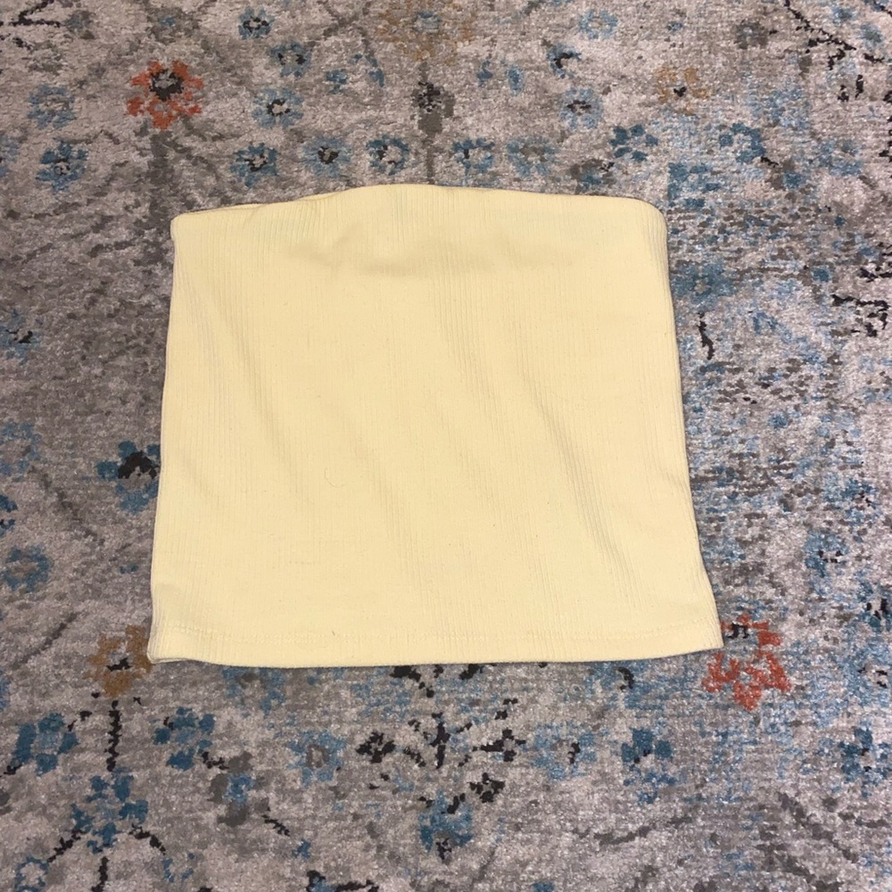 American eagle buttermilk yellow tube top